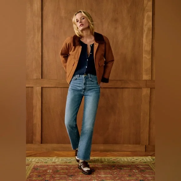 NWT! Sezane L’Iconique Droit Trousers in Denim Size 38/6 - Picture 2 of 10